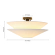 Load image into Gallery viewer, Farmhouze Light - Farmhouse Tiered Linen Flat Cone Cage Semi Flush Mount - Ceiling Light - White Linen - 
