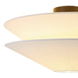 Load image into Gallery viewer, Farmhouze Light - Farmhouse Tiered Linen Flat Cone Cage Semi Flush Mount - Ceiling Light - White Linen - 
