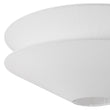Load image into Gallery viewer, Farmhouze Light - Farmhouse Tiered Linen Flat Cone Cage Semi Flush Mount - Ceiling Light - White Linen - 
