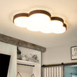 Load image into Gallery viewer, Farmhouze Light - Farmhouse Walnut Cloud Dimmable LED Kids Flush Mount Light - Ceiling Light - Walnut - 
