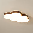 Load image into Gallery viewer, Farmhouze Light - Farmhouse Walnut Cloud Dimmable LED Kids Flush Mount Light - Ceiling Light - Walnut - 
