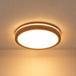 Load image into Gallery viewer, Farmhouze Light-Farmhouse Walnut Dimmable LED Round Flush Mount Light-Ceiling Light-15.7 in-
