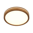 Load image into Gallery viewer, Farmhouze Light-Farmhouse Walnut Dimmable LED Round Flush Mount Light-Ceiling Light-15.7 in-

