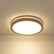 Load image into Gallery viewer, Farmhouze Light-Farmhouse Walnut Dimmable LED Round Flush Mount Light-Ceiling Light-15.7 in-
