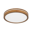 Load image into Gallery viewer, Farmhouze Light-Farmhouse Walnut Dimmable LED Round Flush Mount Light-Ceiling Light-15.7 in-
