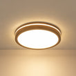 Load image into Gallery viewer, Farmhouze Light-Farmhouse Walnut Dimmable LED Round Flush Mount Light-Ceiling Light-15.7 in-
