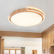 Load image into Gallery viewer, Farmhouze Light-Farmhouse Wood Grain Dimmable LED Round Flush Mount-Ceiling Light-20.5 in-
