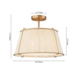 Load image into Gallery viewer, Farmhouze Light-French Bleached Woven String Drum Lantern Ceiling Light-Ceiling Light-16.9 in-
