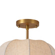 Load image into Gallery viewer, Farmhouze Light - French Country Beige Linen Pleated Drum Cage Semi Flush - Ceiling Light - 12 in - 
