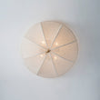 Load image into Gallery viewer, Farmhouze Light - French Country Beige Linen Round Pleated Cage Ceiling Light - Ceiling Light - 24 in - 
