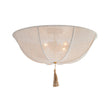 Load image into Gallery viewer, Farmhouze Light - French Country Beige Linen Round Pleated Cage Ceiling Light - Ceiling Light - 24 in - 
