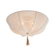 Load image into Gallery viewer, Farmhouze Light - French Country Beige Linen Round Pleated Cage Ceiling Light - Ceiling Light - 24 in - 
