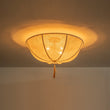 Load image into Gallery viewer, Farmhouze Light - French Country Beige Linen Round Pleated Cage Ceiling Light - Ceiling Light - 24 in - 
