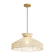 Load image into Gallery viewer, Farmhouze Light-French Country Bleached String Round Woven Cage Pendant-Chandelier-White-
