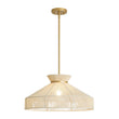 Load image into Gallery viewer, Farmhouze Light-French Country Bleached String Round Woven Cage Pendant-Chandelier-White-
