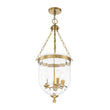 Load image into Gallery viewer, Farmhouze Light-French Country Candle Style Reeded Glass Bell Cage Ceiling Light-Ceiling Light-Brass-
