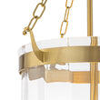 Load image into Gallery viewer, Farmhouze Light-French Country Candle Style Reeded Glass Bell Cage Ceiling Light-Ceiling Light-Brass-
