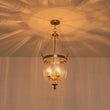 Load image into Gallery viewer, Farmhouze Light-French Country Candle Style Reeded Glass Bell Cage Ceiling Light-Ceiling Light-Brass-
