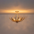Load image into Gallery viewer, Farmhouze Light-French Country Gilde Gold Metal Botanical Cage Ceiling Light-Ceiling Light-Antique Gold-
