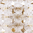 Load image into Gallery viewer, Farmhouze Light - French Country Luxe Glass Flower Round Drum Cage Chandelier - Chandelier - Gold - 
