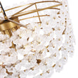 Load image into Gallery viewer, Farmhouze Light - French Country Luxe Glass Flower Round Drum Cage Chandelier - Chandelier - Gold - 
