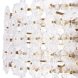 Load image into Gallery viewer, Farmhouze Light - French Country Luxe Glass Flower Round Drum Cage Chandelier - Chandelier - Gold - 
