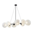 Load image into Gallery viewer, Farmhouze Light - French Country Milky Misty Glass Bubble Island Chandelier - Chandelier - Black (Back Order) - 
