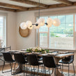 Load image into Gallery viewer, Farmhouze Light - French Country Milky Misty Glass Bubble Island Chandelier - Chandelier - Black (Back Order) - 
