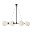 Load image into Gallery viewer, Farmhouze Light - French Country Milky Misty Glass Bubble Island Chandelier - Chandelier - Black (Back Order) - 
