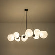 Load image into Gallery viewer, Farmhouze Light - French Country Milky Misty Glass Bubble Island Chandelier - Chandelier - Black (Back Order) - 
