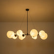 Load image into Gallery viewer, Farmhouze Light - French Country Milky Misty Glass Bubble Island Chandelier - Chandelier - Black (Back Order) - 
