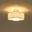Load image into Gallery viewer, Farmhouze Light-French Country Quatrefoil Scalloped Fabric Ceiling Light-Ceiling Light-13.8 in-
