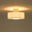Load image into Gallery viewer, Farmhouze Light-French Country Quatrefoil Scalloped Fabric Ceiling Light-Ceiling Light-13.8 in-
