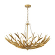 Load image into Gallery viewer, Farmhouze Light - French Farmhouse 6 - Light Brass Branching Round Basin Chandelier - Chandelier - Gold - 
