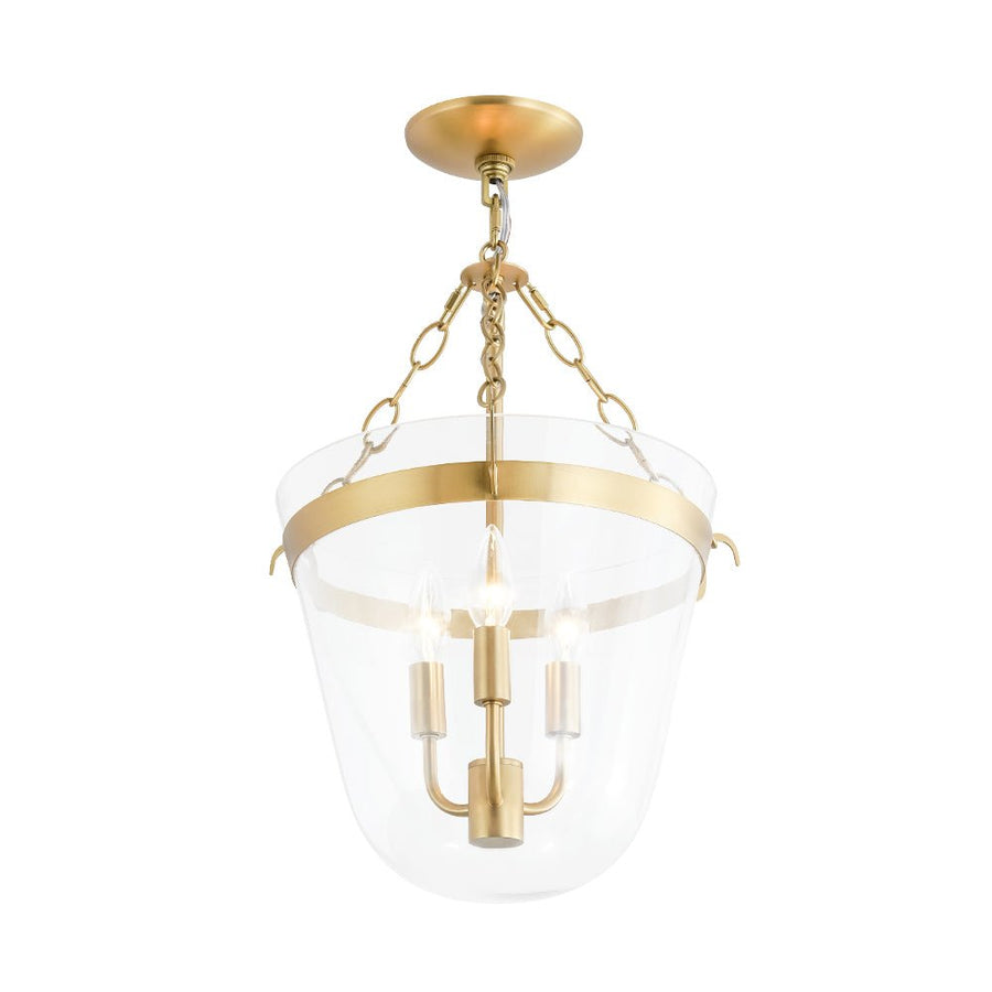 Farmhouze Light - French Farmhouse Candle Style Glass Bell Cage Ceiling Light - Ceiling Light - Black - 
