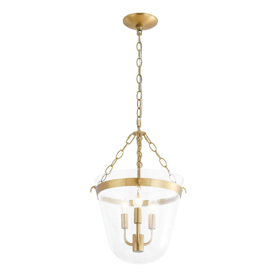 Farmhouze Light - French Farmhouse Candle Style Glass Bell Cage Ceiling Light - Ceiling Light - Black - 