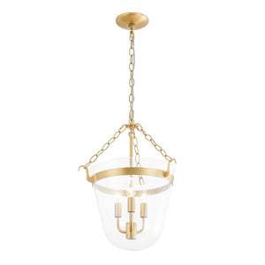Farmhouze Light - French Farmhouse Candle Style Glass Bell Cage Ceiling Light - Ceiling Light - Black - 
