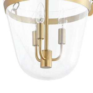 Farmhouze Light - French Farmhouse Candle Style Glass Bell Cage Ceiling Light - Ceiling Light - Black - 