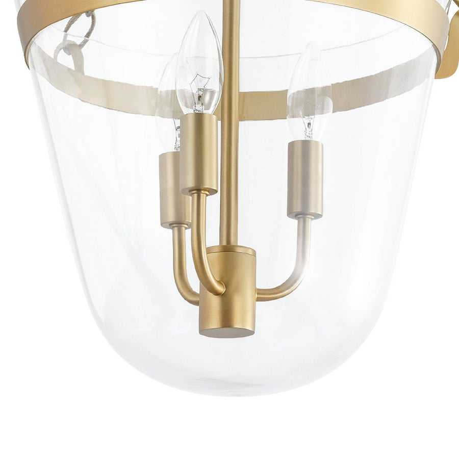 Farmhouze Light - French Farmhouse Candle Style Glass Bell Cage Ceiling Light - Ceiling Light - Black - 