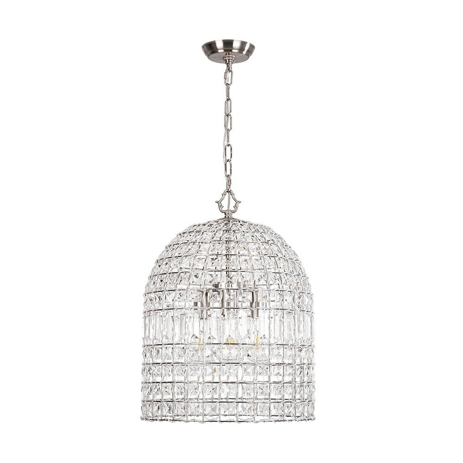 Farmhouze Light - French Farmhouse Crystal Lantern Pendant Light - Chandelier - S/Brass - 