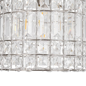 Farmhouze Light - French Farmhouse Crystal Lantern Pendant Light - Chandelier - S/Nickel - 