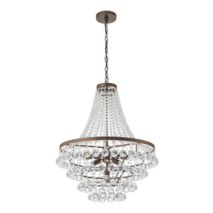 Farmhouze Light - French Farmhouse Empire Crystal Accented Chandelier - Chandelier - 23in - 