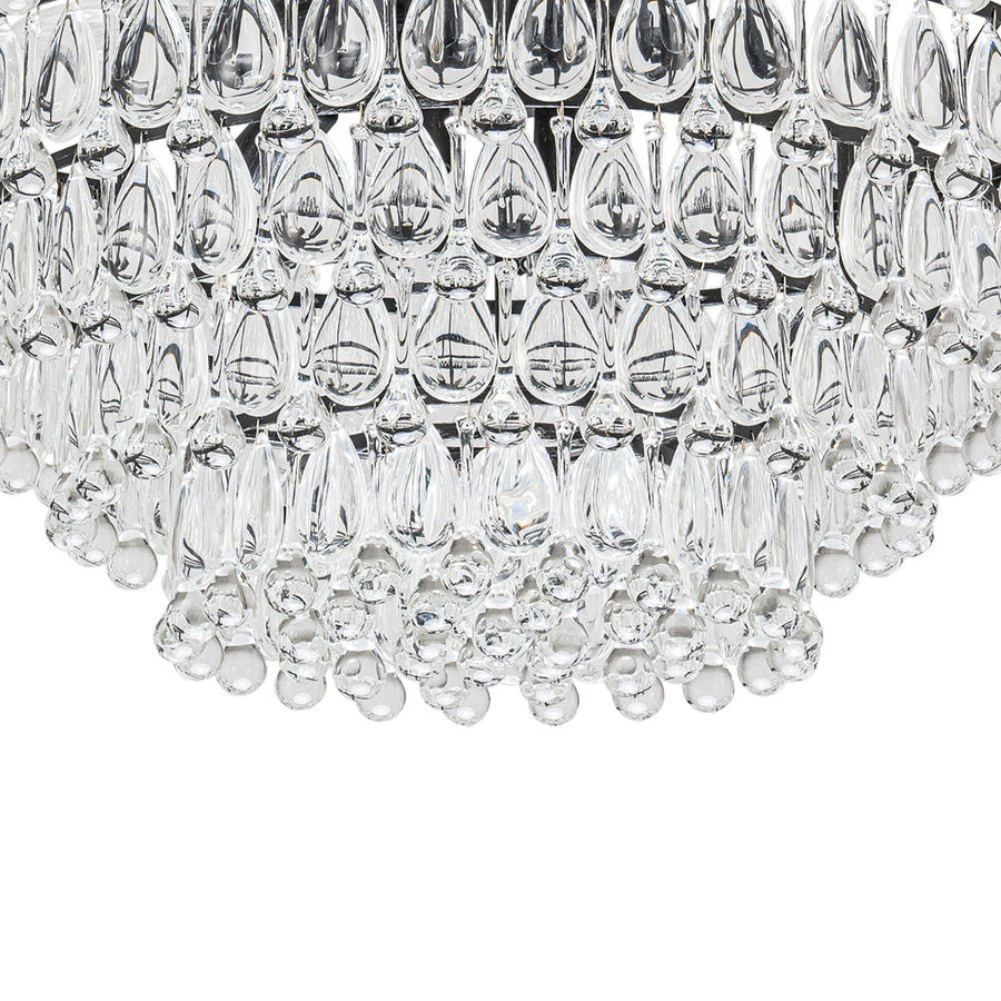 Farmhouze Light - French Farmhouse Round Tiered Crystal Accented Chandelier - Chandelier - 23in - 