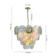 Load image into Gallery viewer, Farmhouze Light - French Luxury Green Swirl Glass Round Tiered Chandelier - Chandelier - 23 in - 
