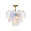 Load image into Gallery viewer, Farmhouze Light - French Luxury Opal Swirl Glass Round Tiered Chandelier - Chandelier - 20 in - 

