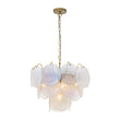 Load image into Gallery viewer, Farmhouze Light - French Luxury Opal Swirl Glass Round Tiered Chandelier - Chandelier - 20 in - 
