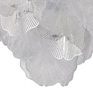 Farmhouze Light-French Texture Glass 8-Light Tiered Leaf Chandelier-Chandelier-Chrome-