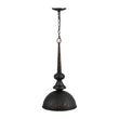 Load image into Gallery viewer, Farmhouze Light-French Vintage 1-Light Weathered Metal Dome Kitchen Pendant-Pendant-Black-
