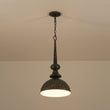 Load image into Gallery viewer, Farmhouze Light-French Vintage 1-Light Weathered Metal Dome Kitchen Pendant-Pendant-Black-
