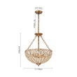 Load image into Gallery viewer, Farmhouze Light - French Vintage Bronze Crystal Large Bowl Cage Chandelier - Ceiling Light - 17.7 in - 
